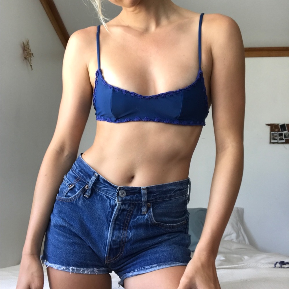 TOP Posh Pua Hala top size Small Blue